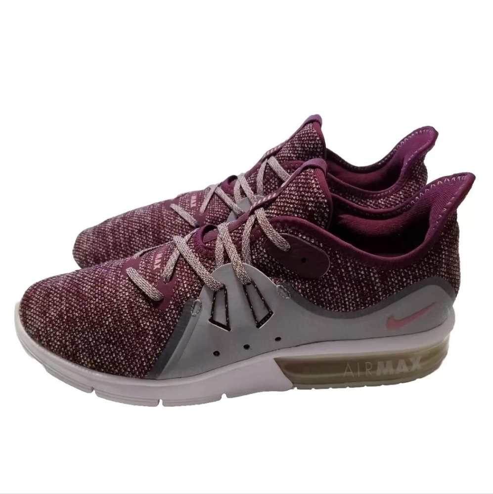Nike Air Max Sequent 3 Bordeaux Wn'S Shoes/Sneakers Size 11 Red/Grey 908993-606